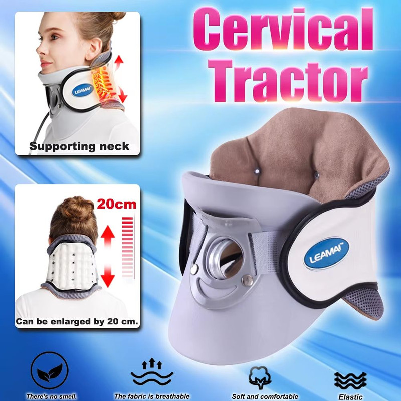 Inflatable Cervical Traction Collar  MedicalGrade Neck Support For Pain Relief  Spine Alignment 0