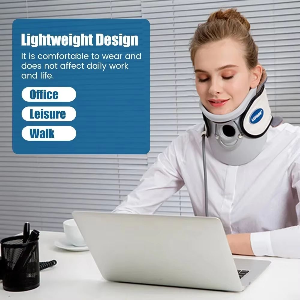 Inflatable Cervical Traction Collar  MedicalGrade Neck Support For Pain Relief  Spine Alignment 1