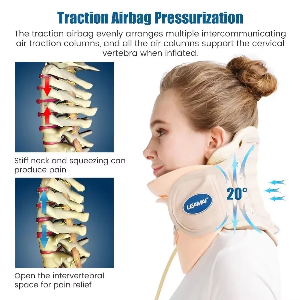 Inflatable Cervical Traction Collar  MedicalGrade Neck Support For Pain Relief  Spine Alignment 2