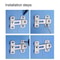 HeavyDuty Sliding Barn Door Latch Secure Right Angle Door Bolt For Closets Windows And Baby Safety 5