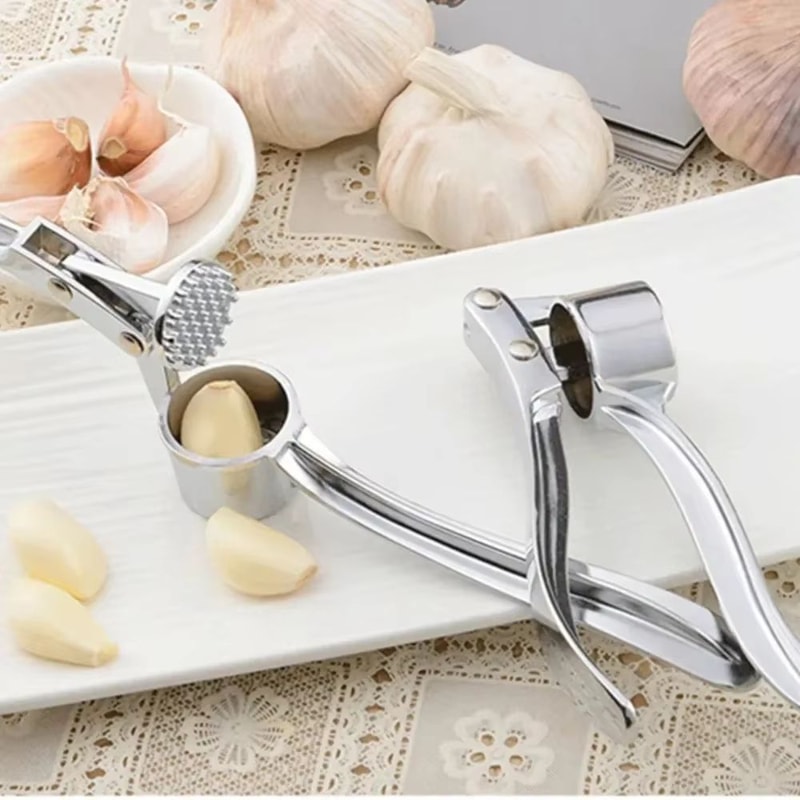 Stainless Steel Garlic Press Manual Garlic Masher Ginger Grinder For Effortless Kitchen Prep 2