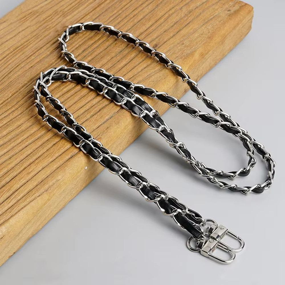 Luxury 120cm Leather Purse Chain Strap  Adjustable Crossbody Replacement Bag Chain For Women 10