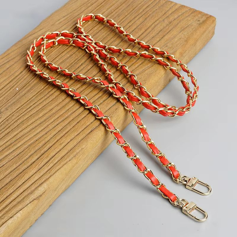 Luxury 120cm Leather Purse Chain Strap  Adjustable Crossbody Replacement Bag Chain For Women 12