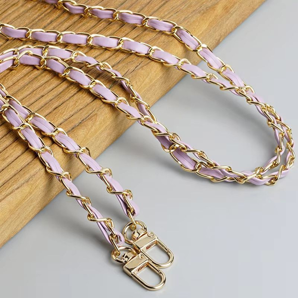 Luxury 120cm Leather Purse Chain Strap  Adjustable Crossbody Replacement Bag Chain For Women 13