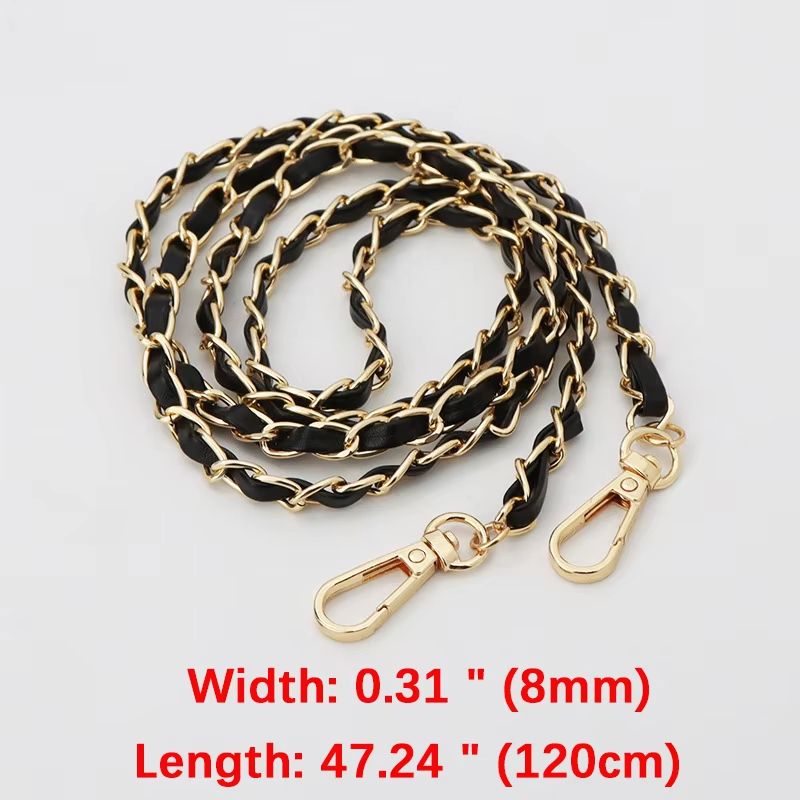 Luxury 120cm Leather Purse Chain Strap  Adjustable Crossbody Replacement Bag Chain For Women 1