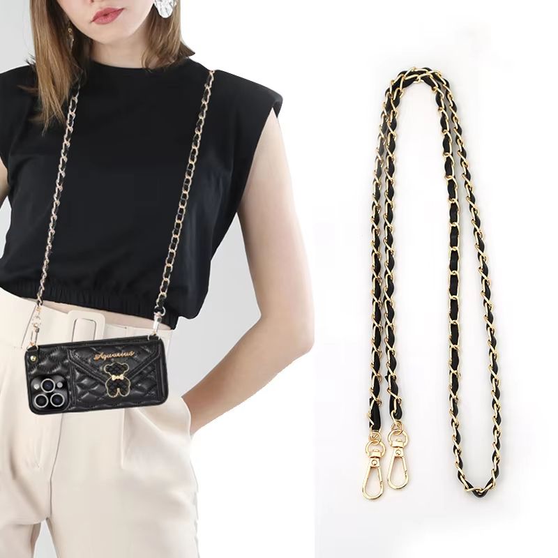 Luxury 120cm Leather Purse Chain Strap  Adjustable Crossbody Replacement Bag Chain For Women 2