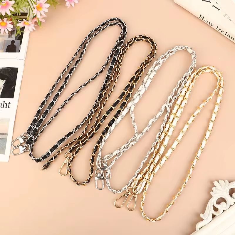 Luxury 120cm Leather Purse Chain Strap  Adjustable Crossbody Replacement Bag Chain For Women 4
