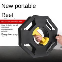 smart cable winding storage disk – plastic wire organizer for tidy cord management