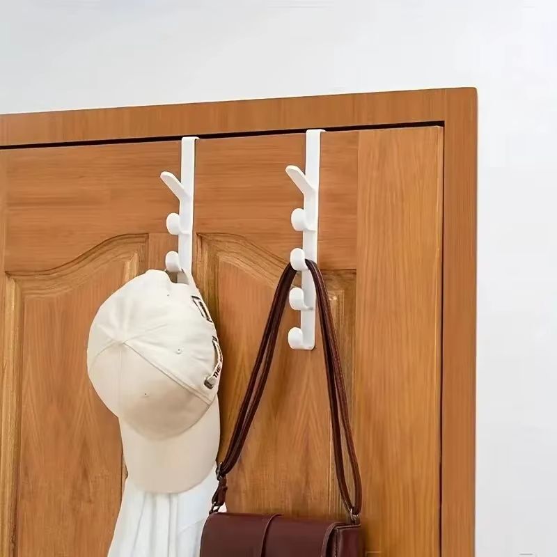 OvertheDoor Clothes Hanger Rack  Plastic Door Hook Organizer For Bags Coats And Accessories 1