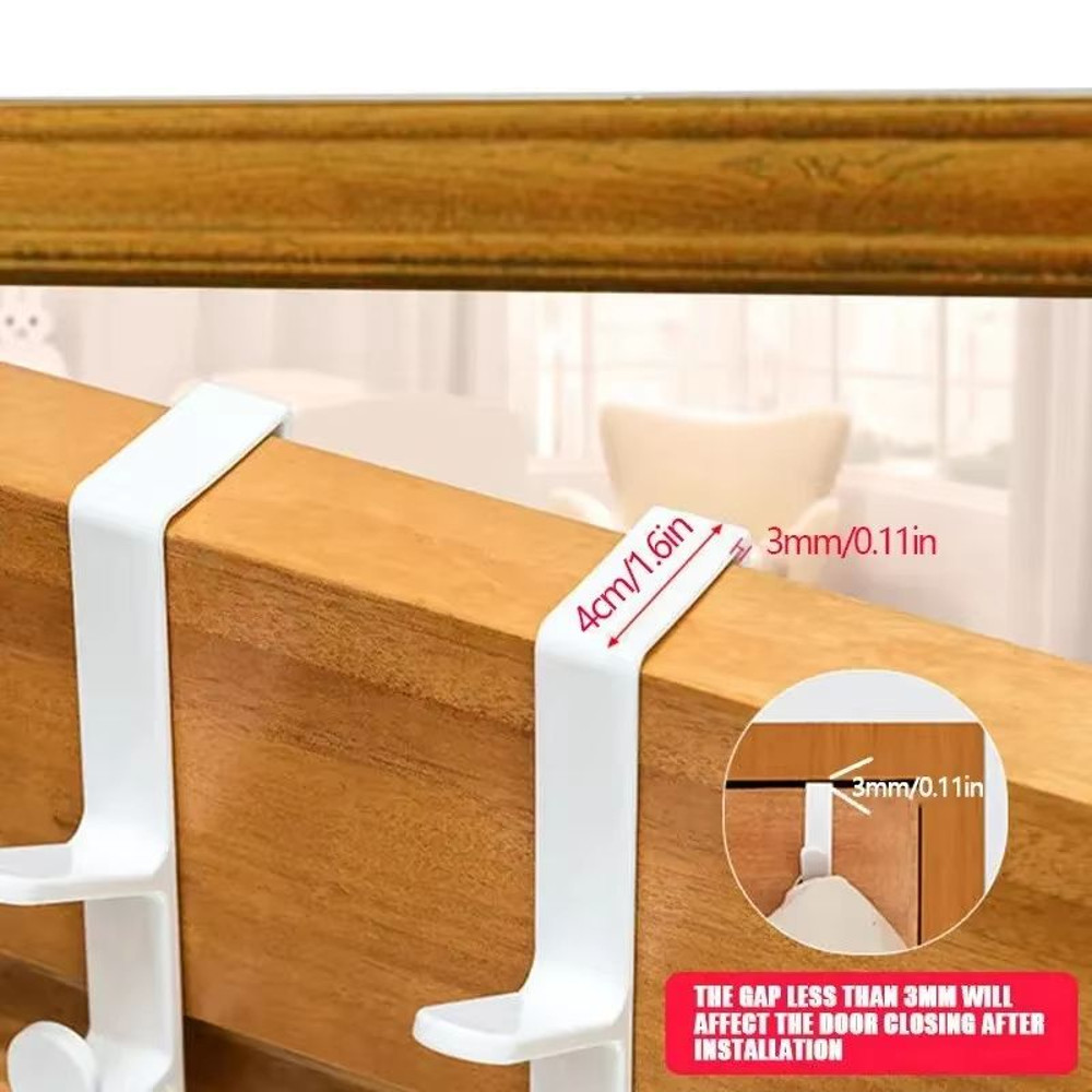 OvertheDoor Clothes Hanger Rack  Plastic Door Hook Organizer For Bags Coats And Accessories 4