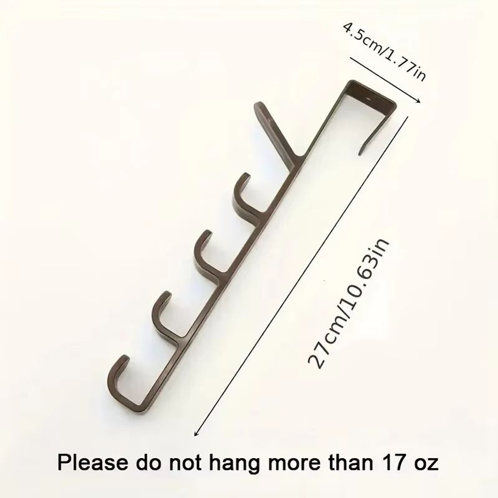 OvertheDoor Clothes Hanger Rack  Plastic Door Hook Organizer For Bags Coats And Accessories 5