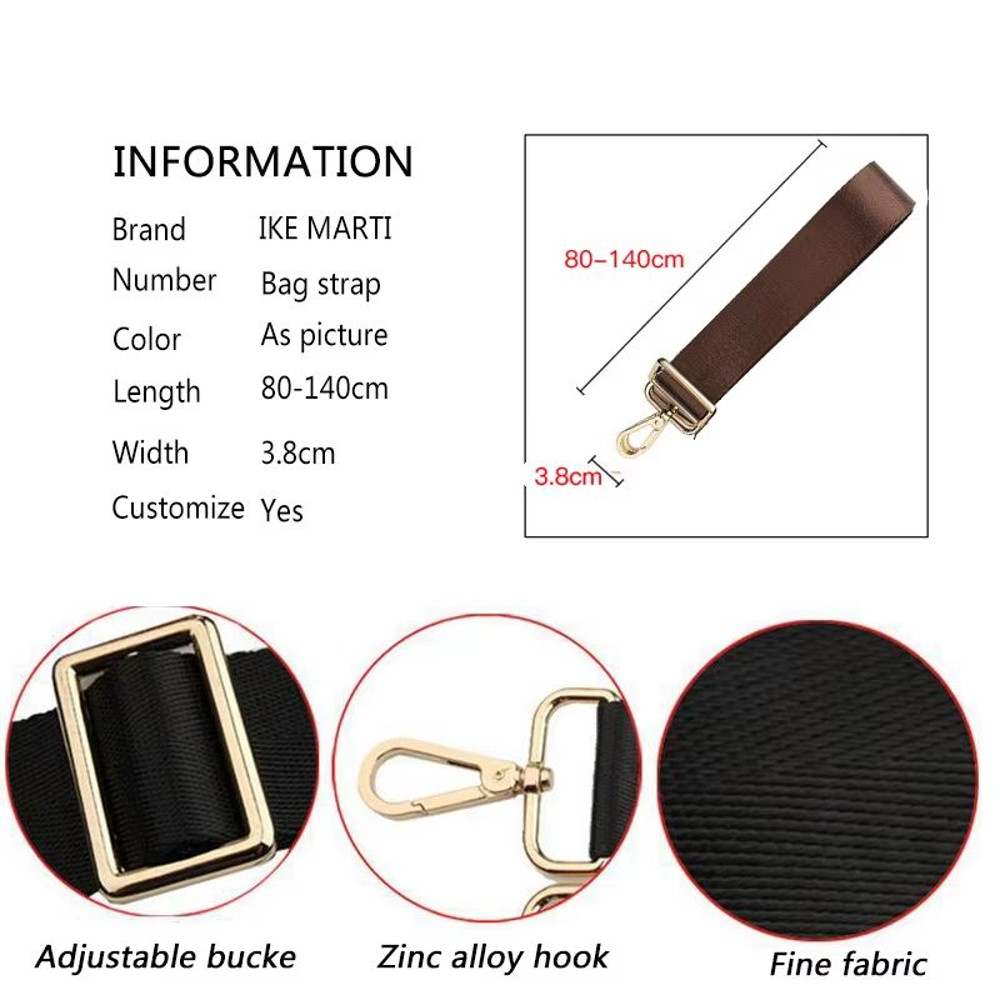Adjustable Replacement Shoulder Strap For Bags Durable Crossbody And Briefcase Strap 80140cm 4