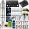Professional Rotary Tattoo Machine Kit Complete Tattoo Pen Set With Power Supply Needles 10