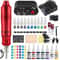 Professional Rotary Tattoo Machine Kit Complete Tattoo Pen Set With Power Supply Needles 12