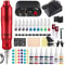 Professional Rotary Tattoo Machine Kit Complete Tattoo Pen Set With Power Supply Needles 12