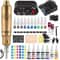 Professional Rotary Tattoo Machine Kit Complete Tattoo Pen Set With Power Supply Needles 13