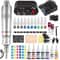 Professional Rotary Tattoo Machine Kit Complete Tattoo Pen Set With Power Supply Needles 14