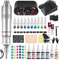 Professional Rotary Tattoo Machine Kit Complete Tattoo Pen Set With Power Supply Needles 14