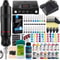 Professional Rotary Tattoo Machine Kit Complete Tattoo Pen Set With Power Supply Needles 7