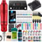 Professional Rotary Tattoo Machine Kit Complete Tattoo Pen Set With Power Supply Needles 8