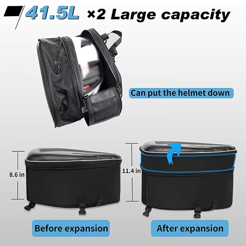 Universal Motorcycle Pannier Bags Durable Side Luggage Storage Saddlebags 2PCS 2