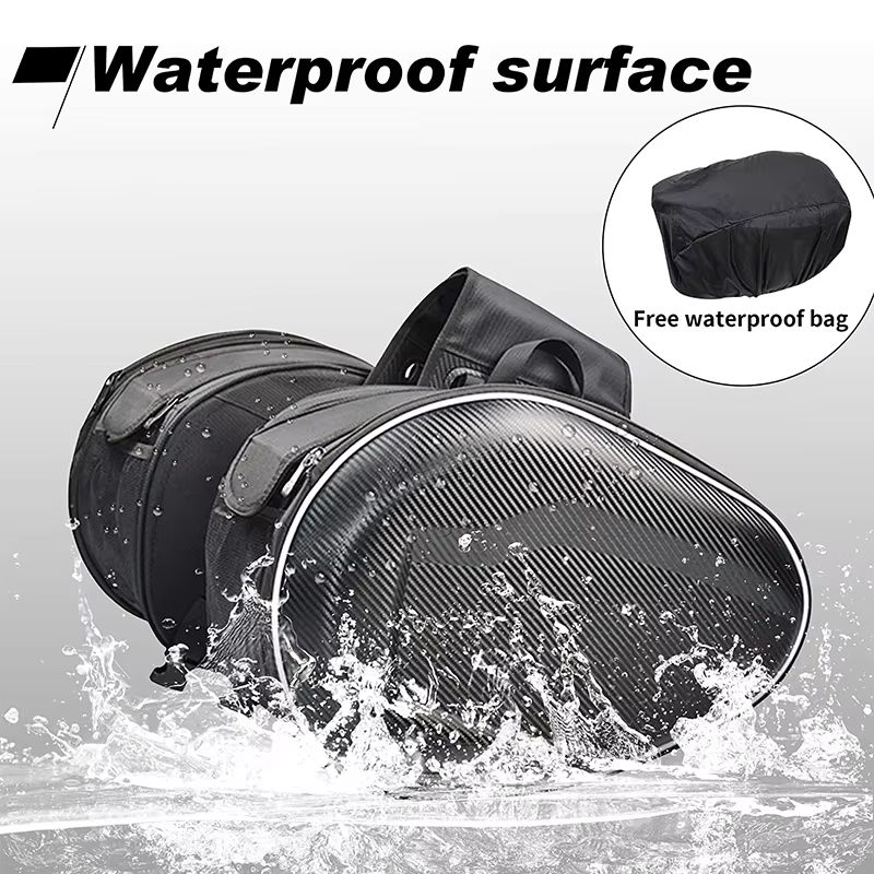 Universal Motorcycle Pannier Bags Durable Side Luggage Storage Saddlebags 2PCS 3