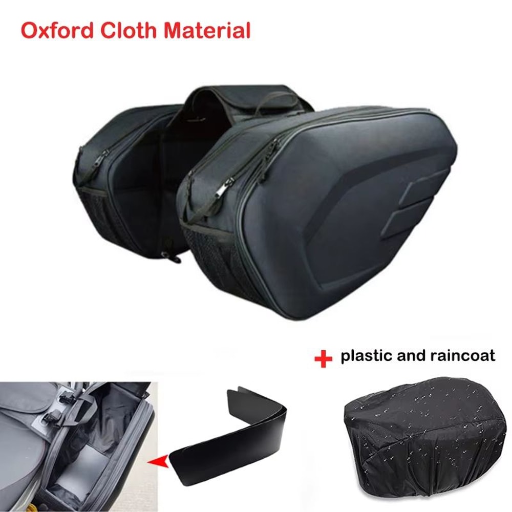 Universal Motorcycle Pannier Bags Durable Side Luggage Storage Saddlebags 2PCS 6
