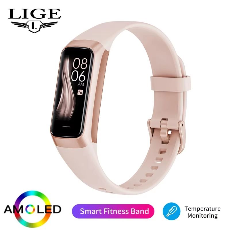 LIGE AMOLED Smart Watch 2023  Waterproof Fitness Tracker With Heart Rate  Blood Monitoring 9