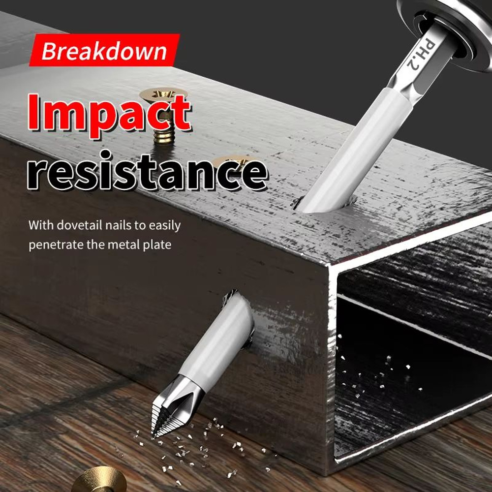 Magnetic NonSlip Cross Head Screwdriver Bit Set High Hardness Electric Drill Bits For Precision Wo 3