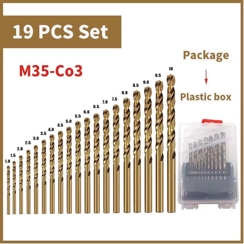 UltimateCut M35 Cobalt High Speed Steel Twist Drill Bit Set Precision Metal Stainless Steel Drill 13