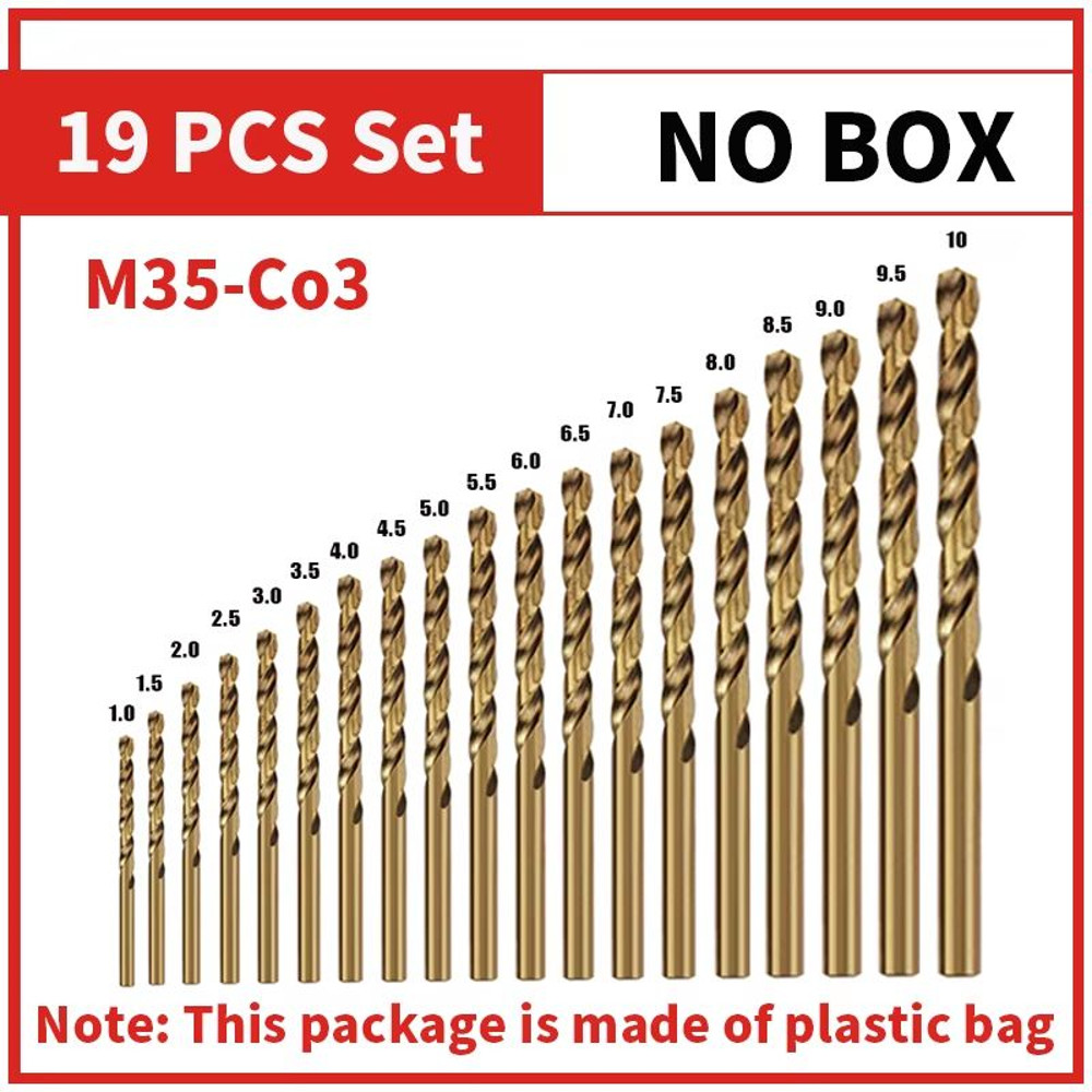UltimateCut M35 Cobalt High Speed Steel Twist Drill Bit Set Precision Metal Stainless Steel Drill 7