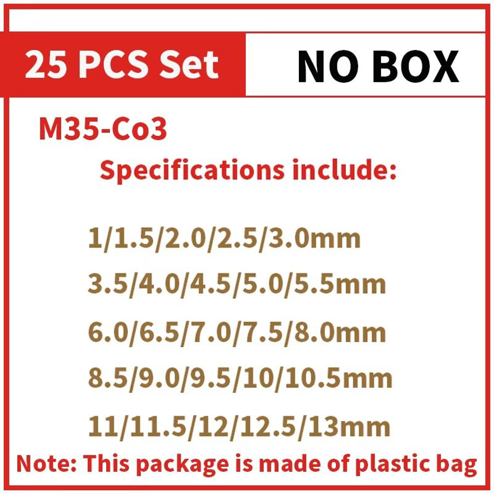 UltimateCut M35 Cobalt High Speed Steel Twist Drill Bit Set Precision Metal Stainless Steel Drill 8