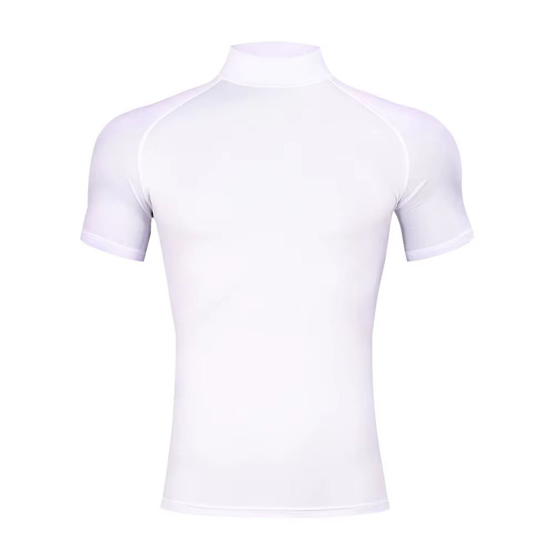 Mens Compression Turtleneck Workout Shirt  QuickDry TightFit Gym TShirt For Bodybuilding Running  F 7