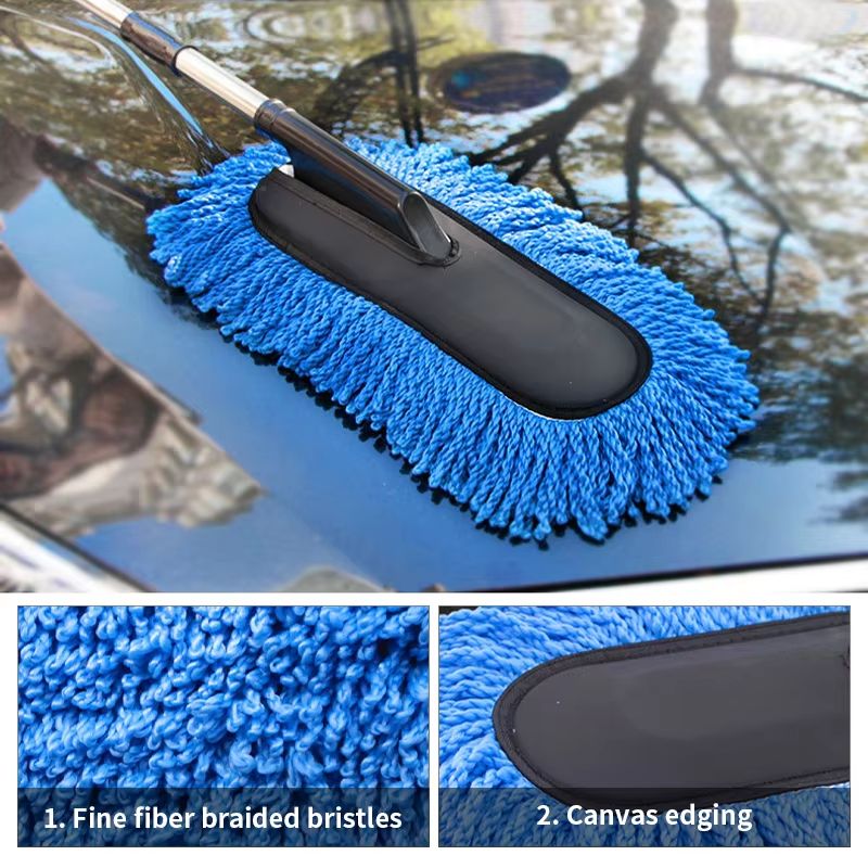 SEAMETAL Microfiber Car Wash Mop Extendable Handle Auto Duster Detailing Brush Kit For ScratchFre 4