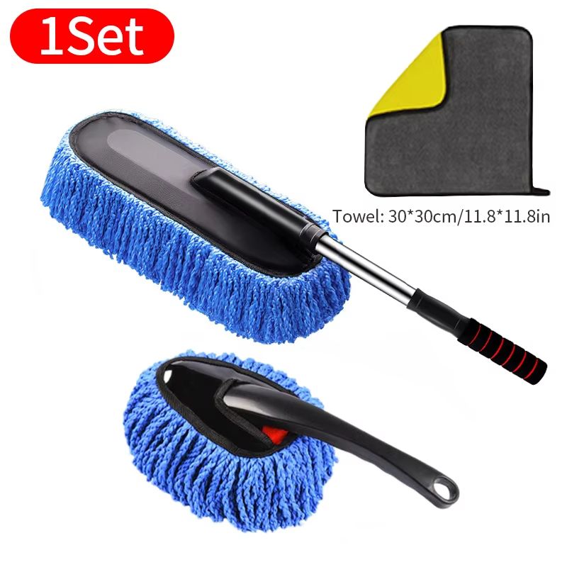 SEAMETAL Microfiber Car Wash Mop Extendable Handle Auto Duster Detailing Brush Kit For ScratchFre 8