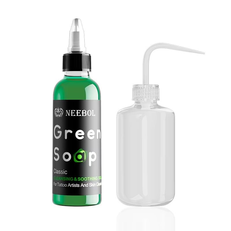 Tattoo Green Soap With Squeeze Bottle Liquid Cleaning Solution For Aftercare 10