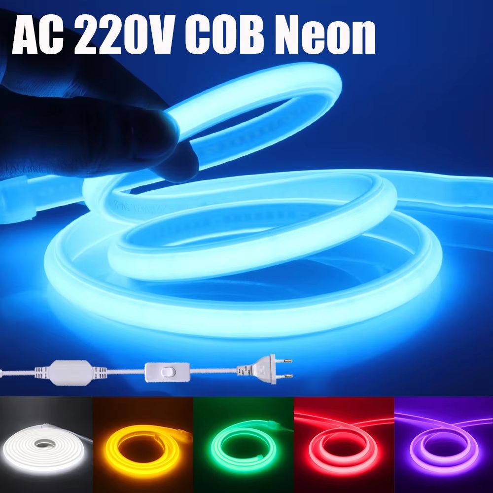 HighBrightness COB Neon LED Strip Waterproof Multicolor Ribbon Light 0