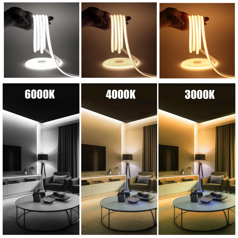 HighBrightness COB Neon LED Strip Waterproof Multicolor Ribbon Light 4