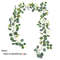 Artificial Eucalyptus Garland With White Flowers Berries Realistic Fake Plant Vine For Home Even 4