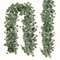 Artificial Eucalyptus Garland With White Flowers Berries Realistic Fake Plant Vine For Home Even 8