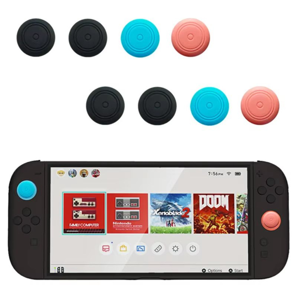 8pcs Silicone Thumb Stick Caps Enhanced Grip Joystick Covers For Nintendo Switch 0
