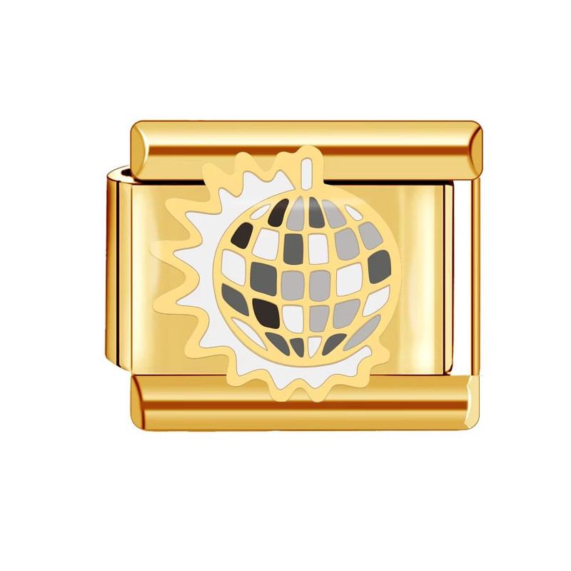 Italian Charm Bracelet 9mm Gold DIY Luxury Ocean Beach Design 16