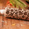 Christmas Leaf Hive Wooden Embossed Rolling Pin Deep Engraved Holiday Baking Tool For Cookies Past 6