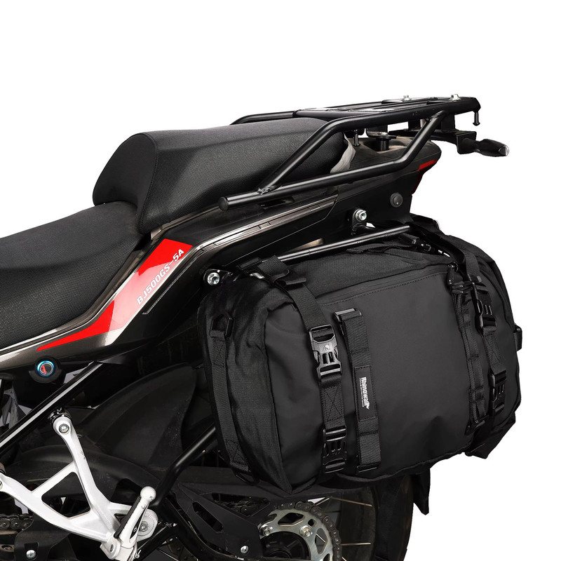 Rhinowalk Waterproof Motorcycle Tail Bag 30L Expandable Rear Seat Saddle Luggage For Touring Comm 2