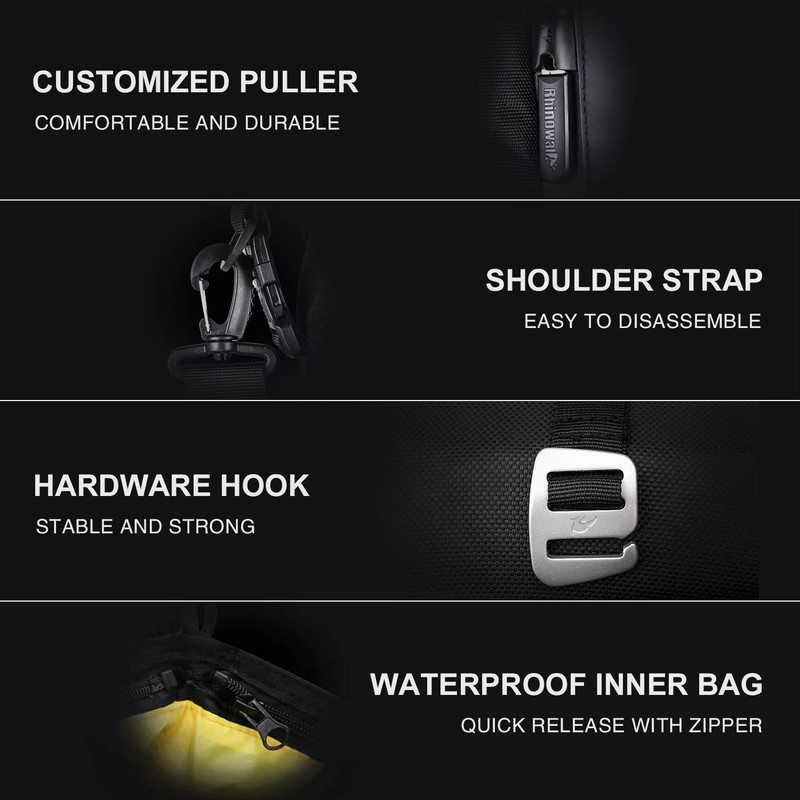 Rhinowalk Waterproof Motorcycle Tail Bag 30L Expandable Rear Seat Saddle Luggage For Touring Comm 5