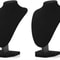 Black Velvet Jewelry Display Stand Set 2Piece Necklace Holder Mannequin Bust For Professional Show 0