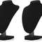 Black Velvet Jewelry Display Stand Set 2Piece Necklace Holder Mannequin Bust For Professional Show 6