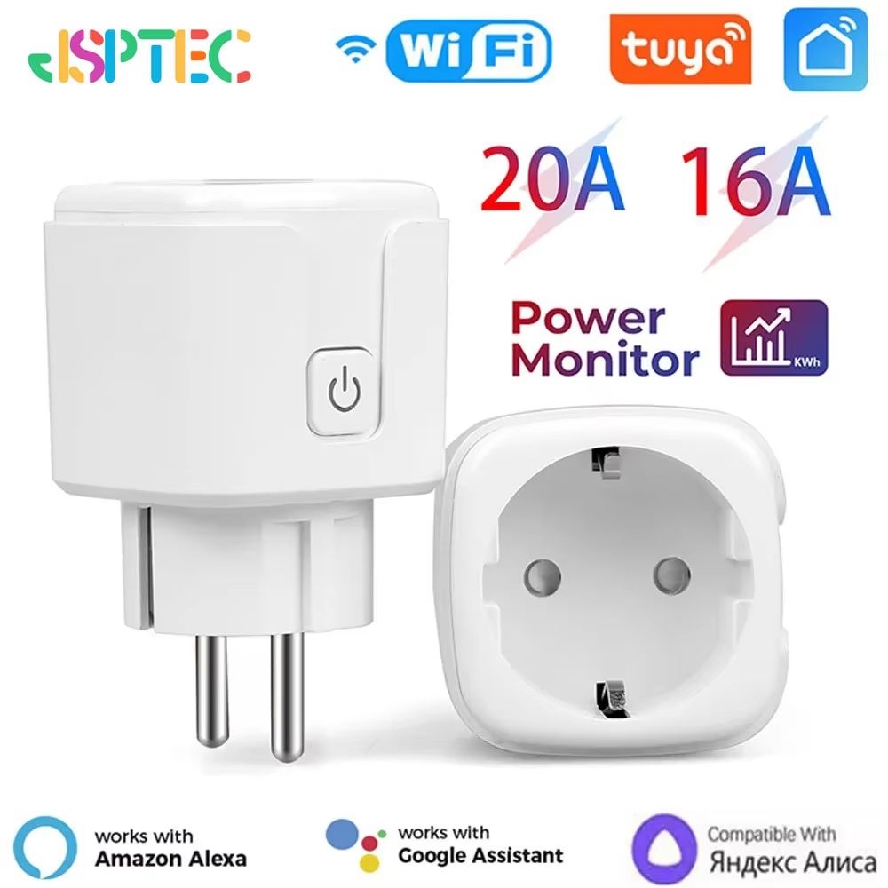 Tuya Smart WiFi Plug With Power Monitoring  16A20A Smart Socket For Google Assistant  Alexa 0
