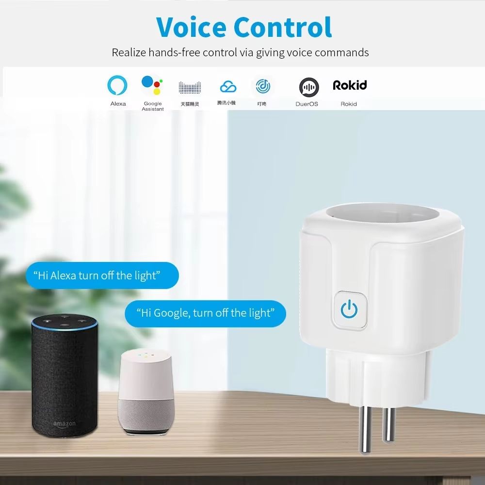 Tuya Smart WiFi Plug With Power Monitoring  16A20A Smart Socket For Google Assistant  Alexa 2