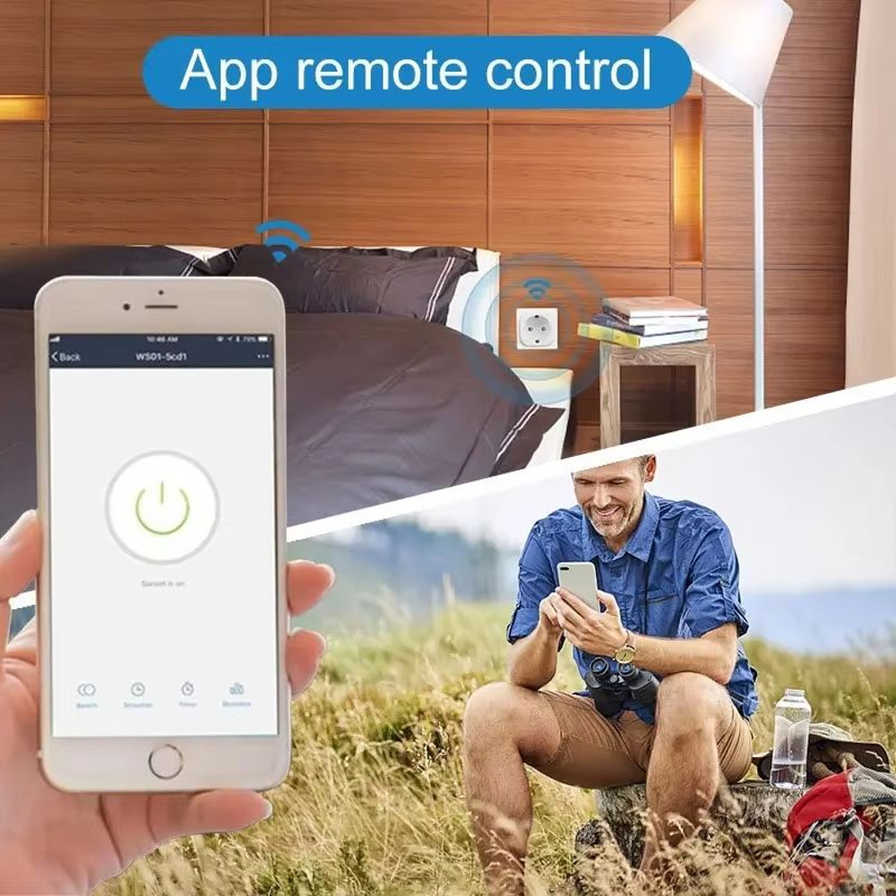 Tuya Smart WiFi Plug With Power Monitoring  16A20A Smart Socket For Google Assistant  Alexa 5